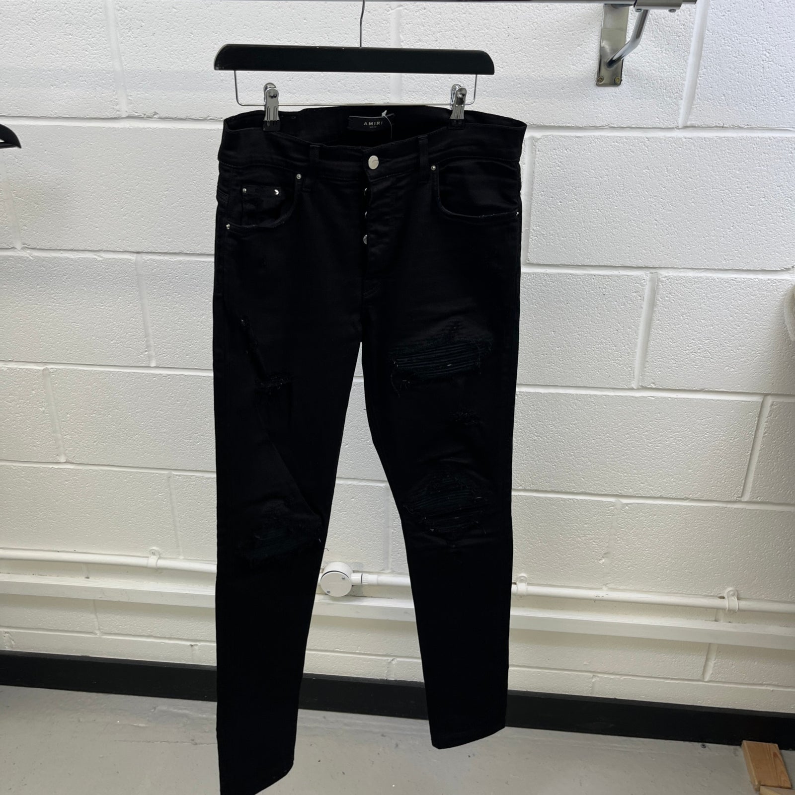 Men's Mx1 Distressed Jeans Black Size Waist 33" - Photo 9