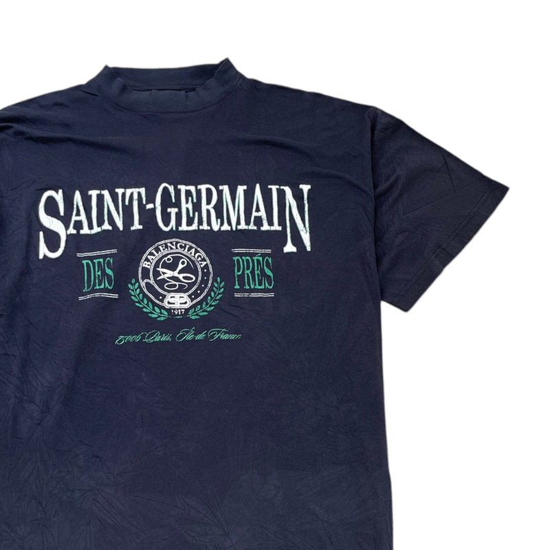 Men's Logo Print T-Shirt Navy Size M