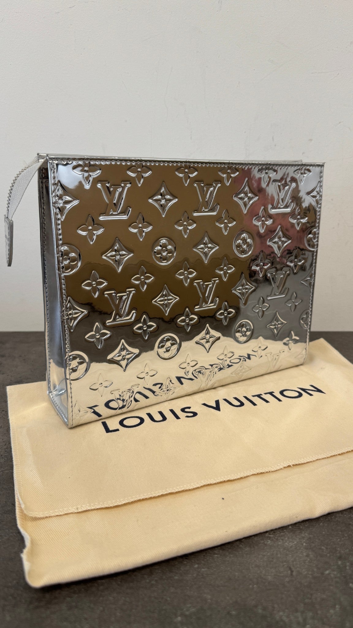 Men's Monogram Miroir Toiletry Pouch Silver - Photo 15