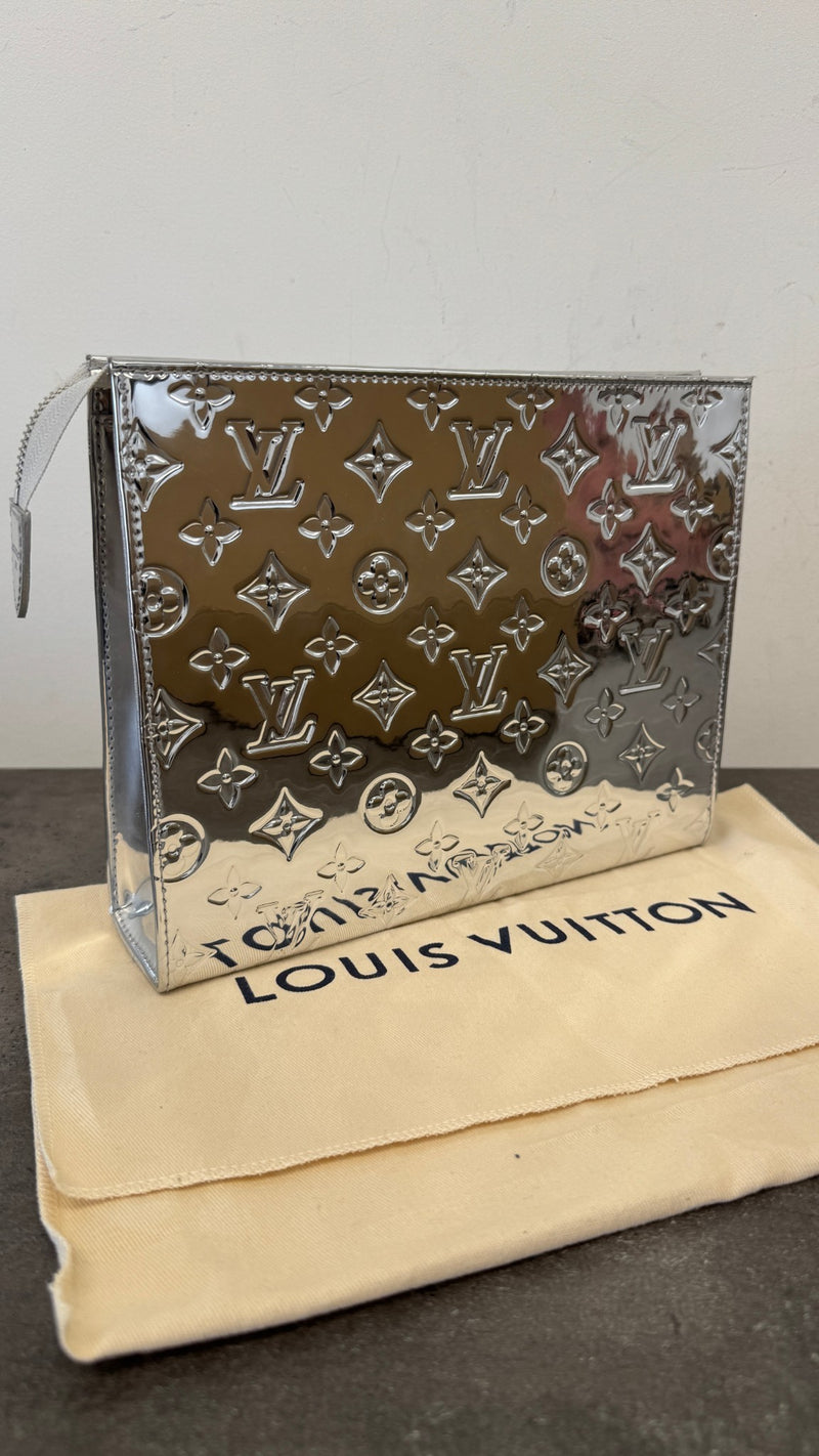 Men's Monogram Miroir Toiletry Pouch Silver