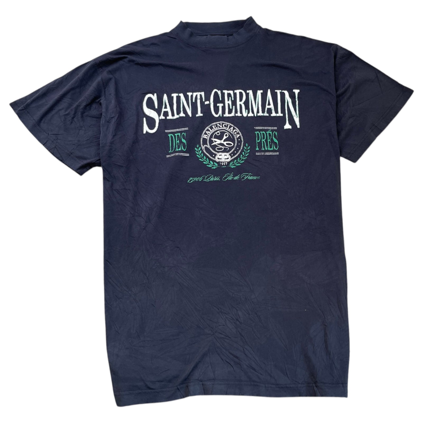 Men's Logo Print T-Shirt Navy Size M - Photo 1
