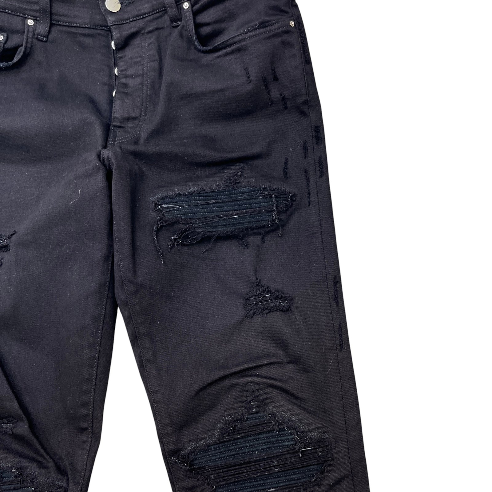 Men's Mx1 Distressed Jeans Black Size Waist 33" - Photo 5