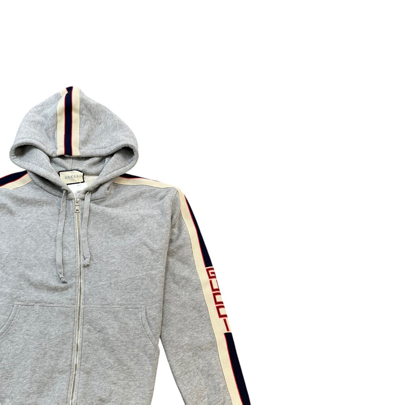 Men's Tape Logo Hoodie Grey Size L