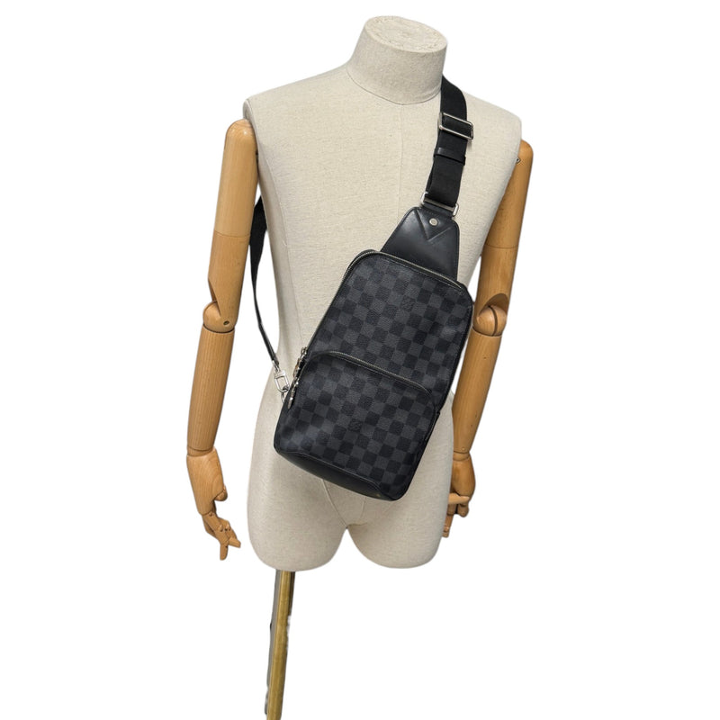 Men's Damier Graphite Avenue Sling Messenger Bag Black
