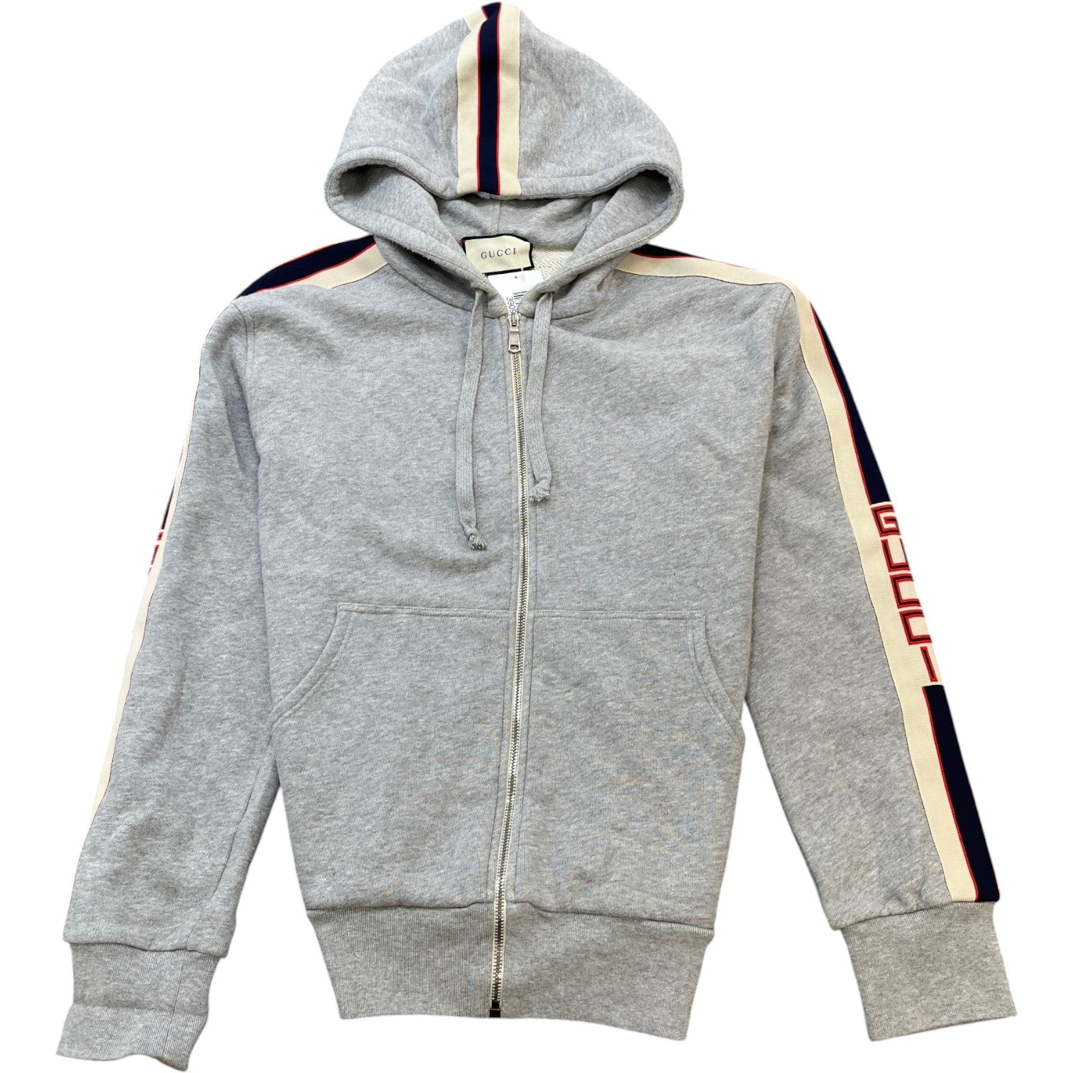 Men's Tape Logo Hoodie Grey Size L - Photo 1