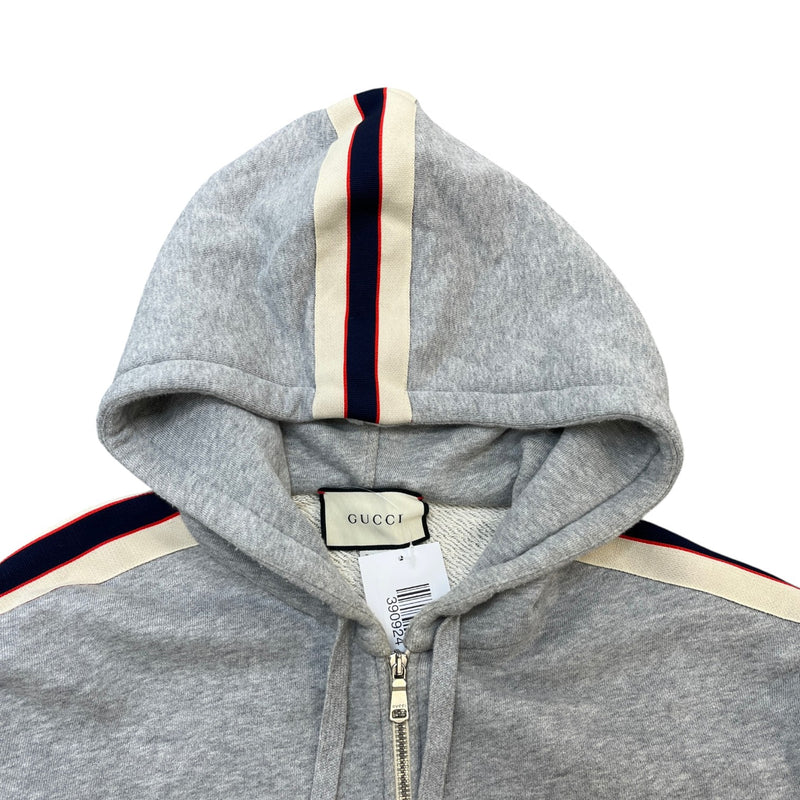 Men's Tape Logo Hoodie Grey Size L