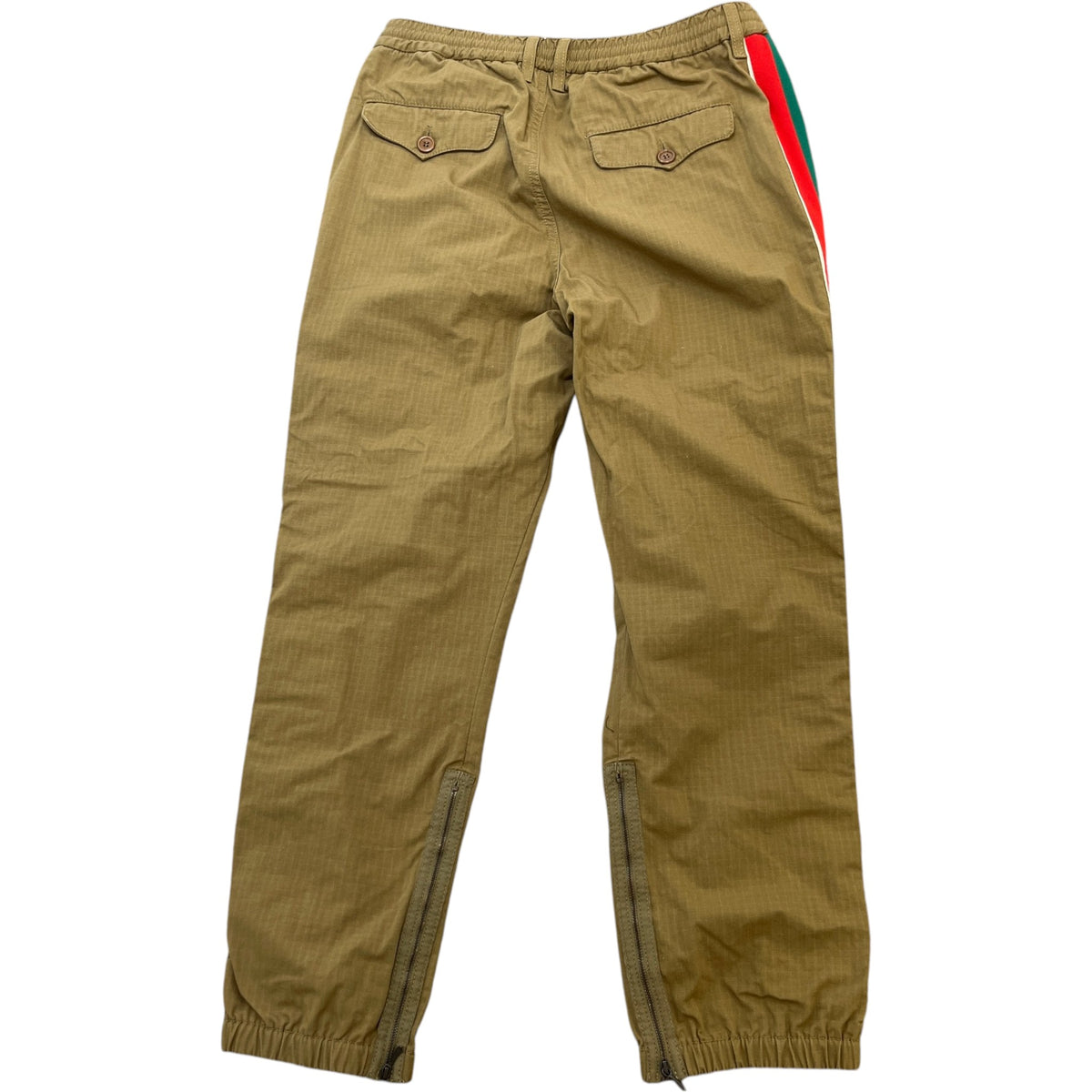 Men's Web Strip Trousers Beige Size S / W30 - Photo 2