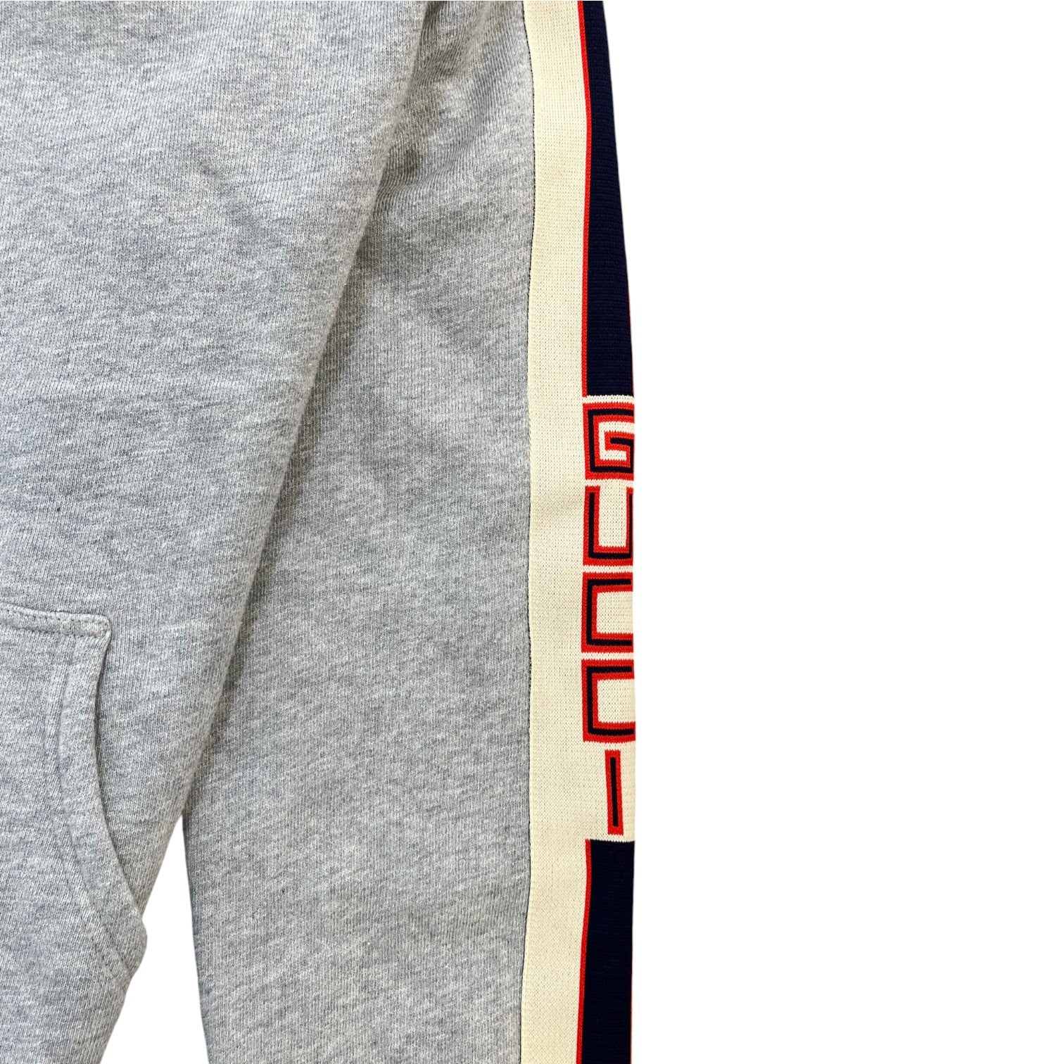 Men's Tape Logo Hoodie Grey Size L - Photo 6