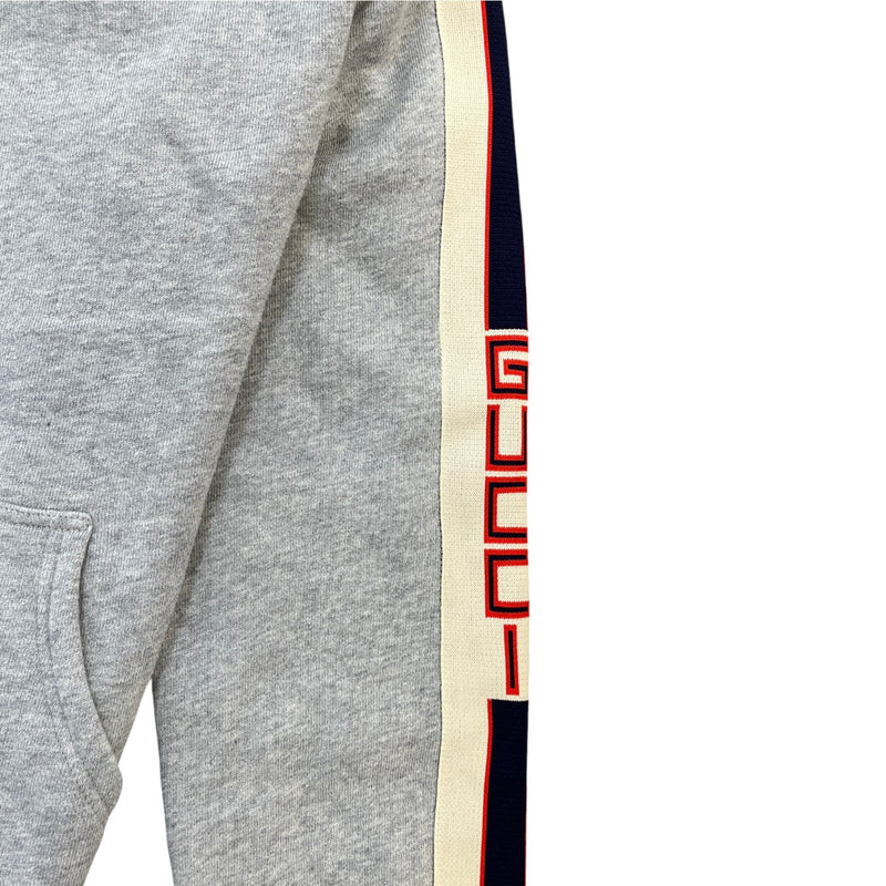 Men's Tape Logo Hoodie Grey Size L