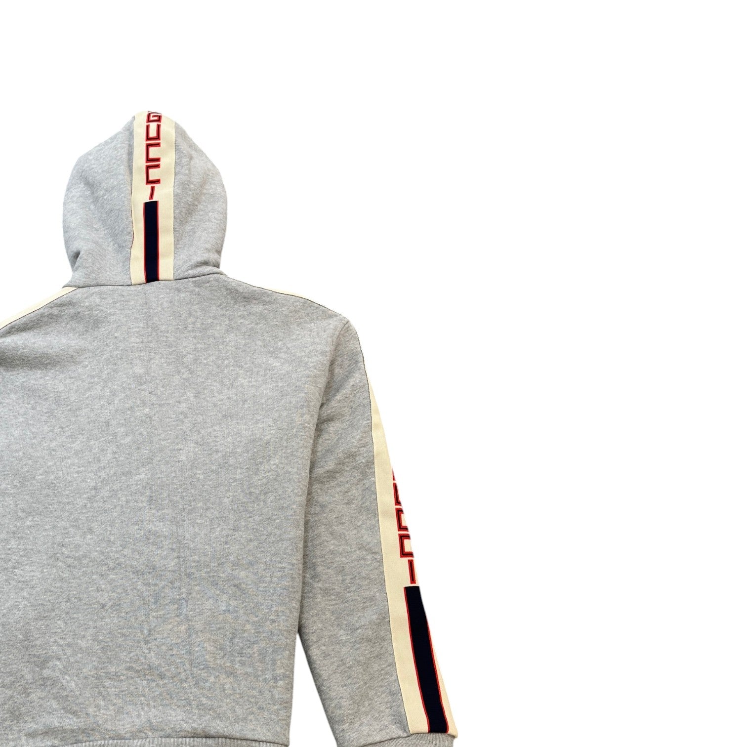 Men's Tape Logo Hoodie Grey Size L - Photo 4