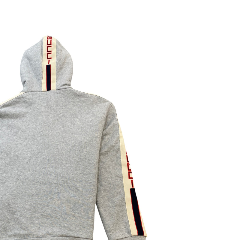 Men's Tape Logo Hoodie Grey Size L