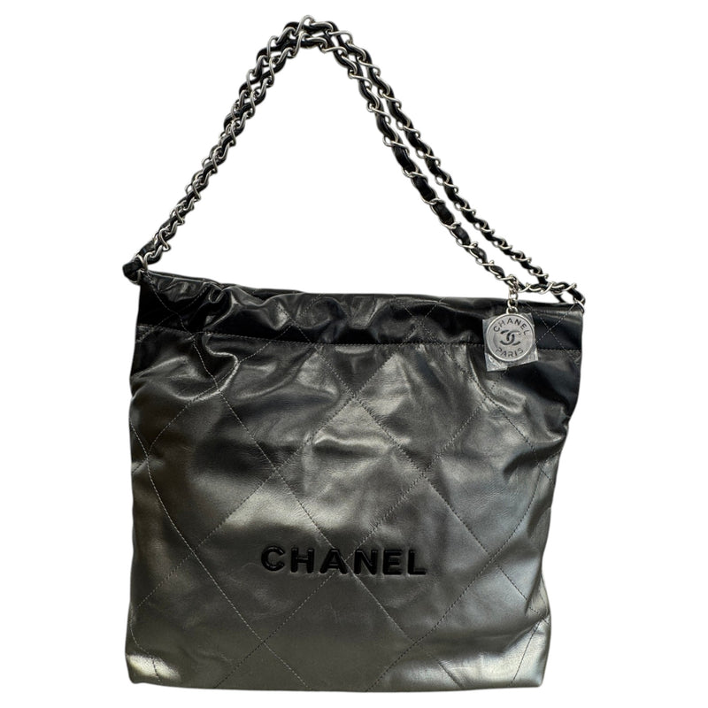Women's 22 Calfskin Metallic Handbag Silver