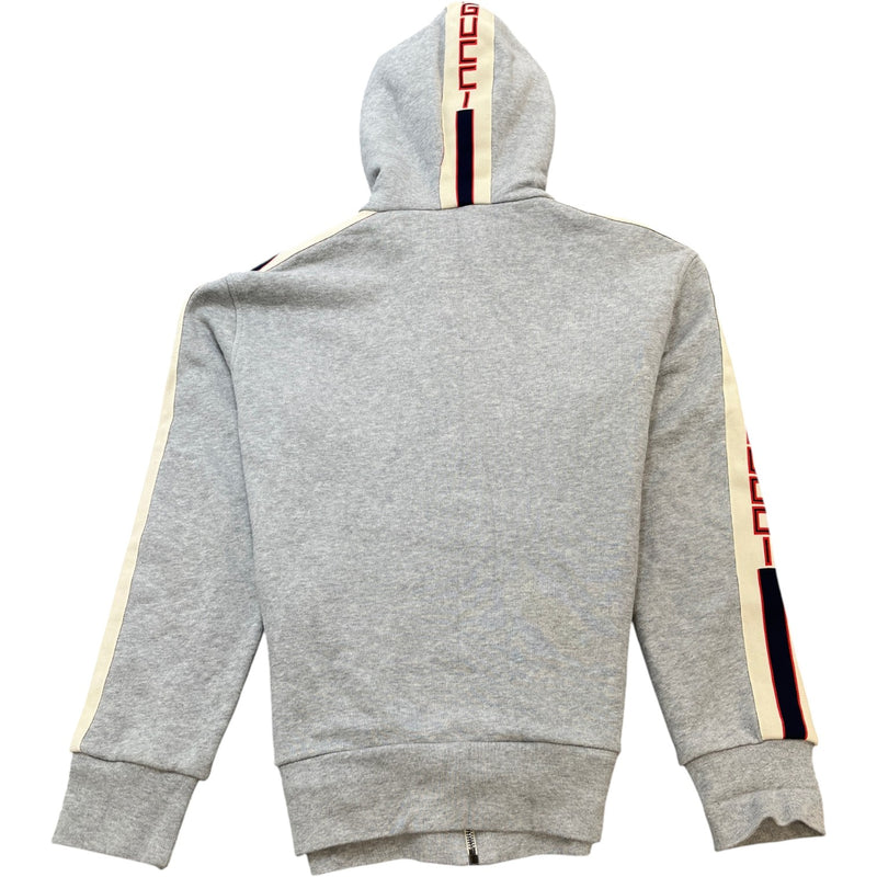Men's Tape Logo Hoodie Grey Size L