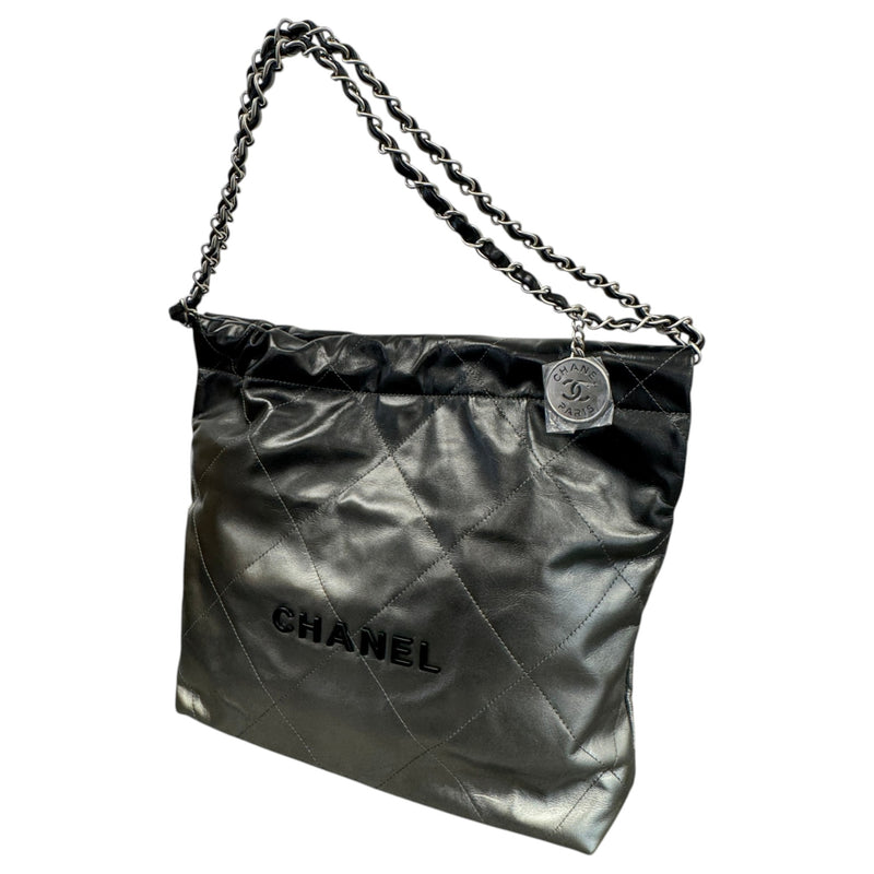 Women's 22 Calfskin Metallic Handbag Silver