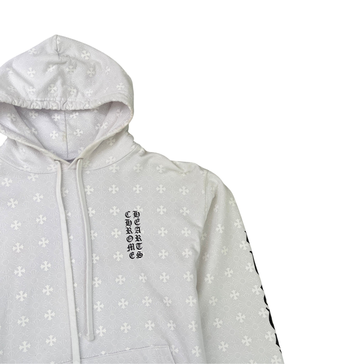Men's Plus Cross Horseshoe Hoodie White Size M - Photo 5