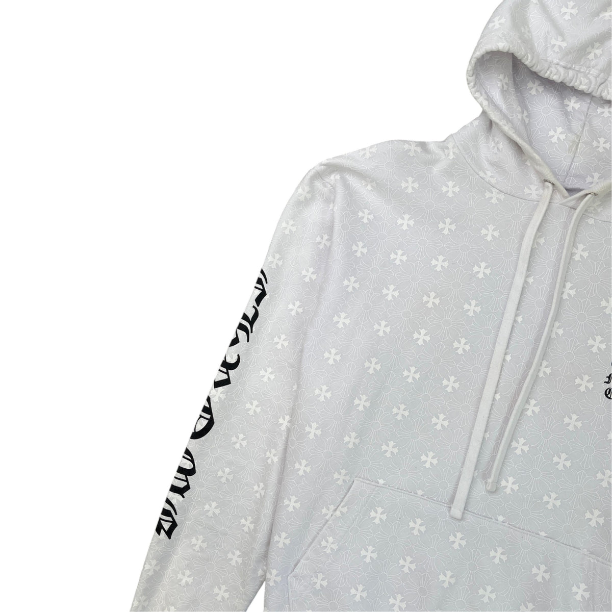 Men's Plus Cross Horseshoe Hoodie White Size M - Photo 6