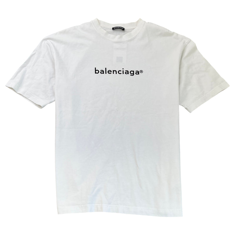 Men's Logo Print T-Shirt White Size S