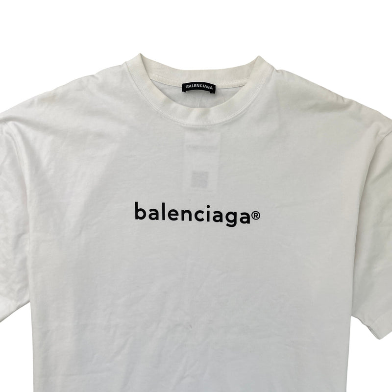 Men's Logo Print T-Shirt White Size S