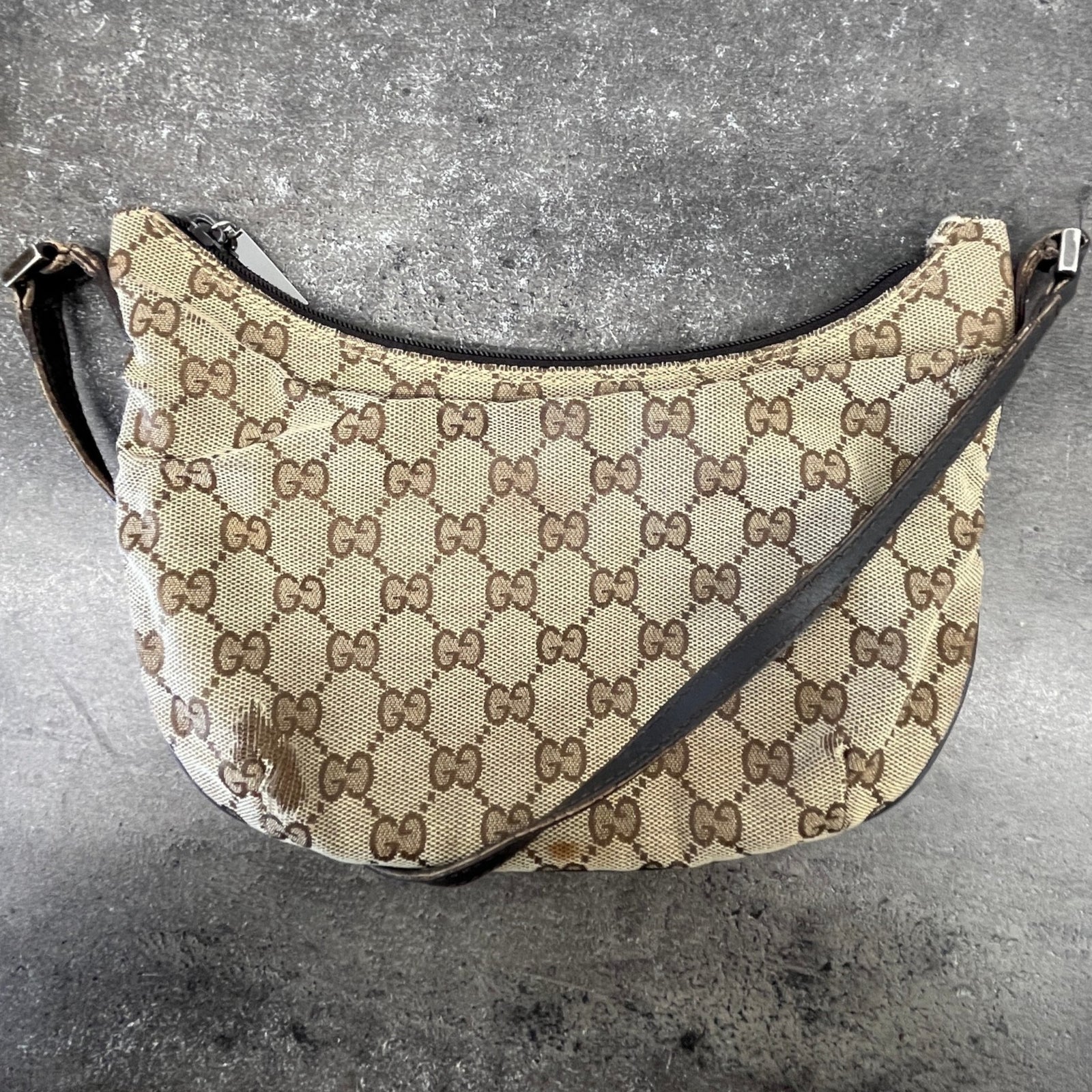 Women's Gg Supreme Sherry Hobo Bag Brown - Photo 12