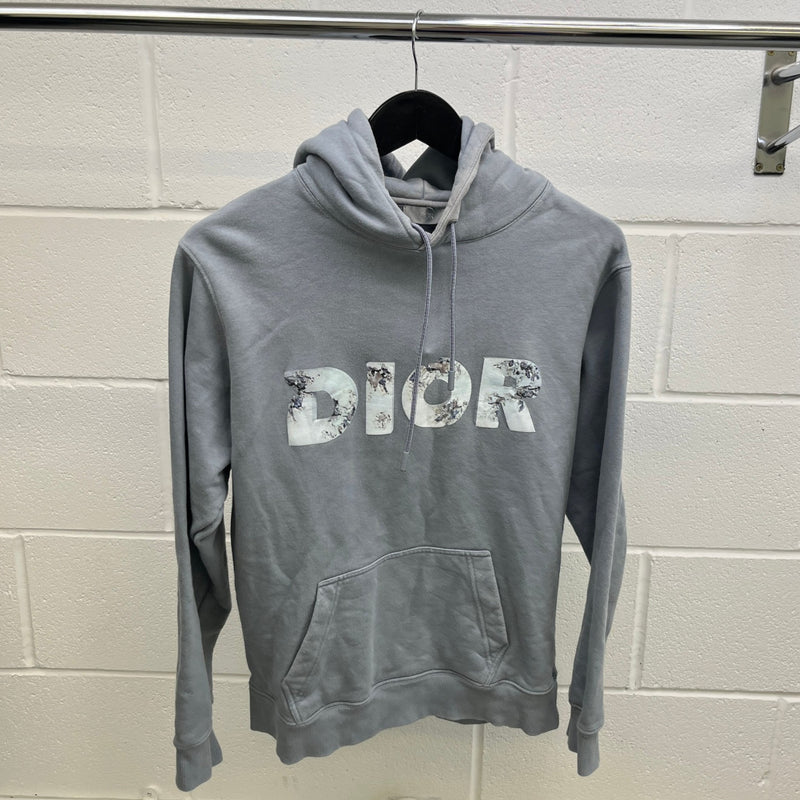 Men's X Daniel Arsham Eroded Logo Hoodie Grey Size M