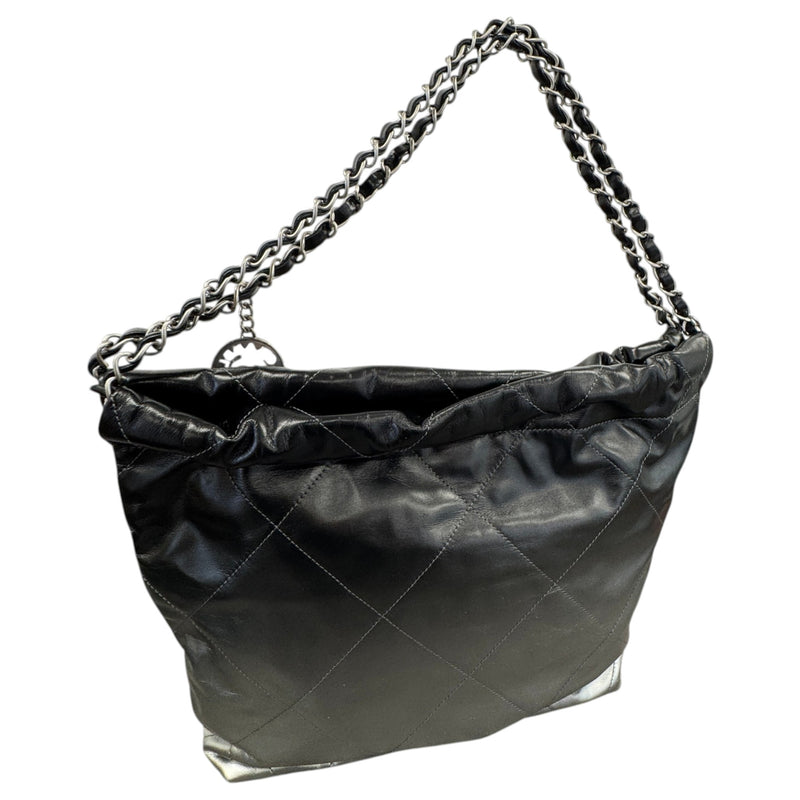 Women's 22 Calfskin Metallic Handbag Silver