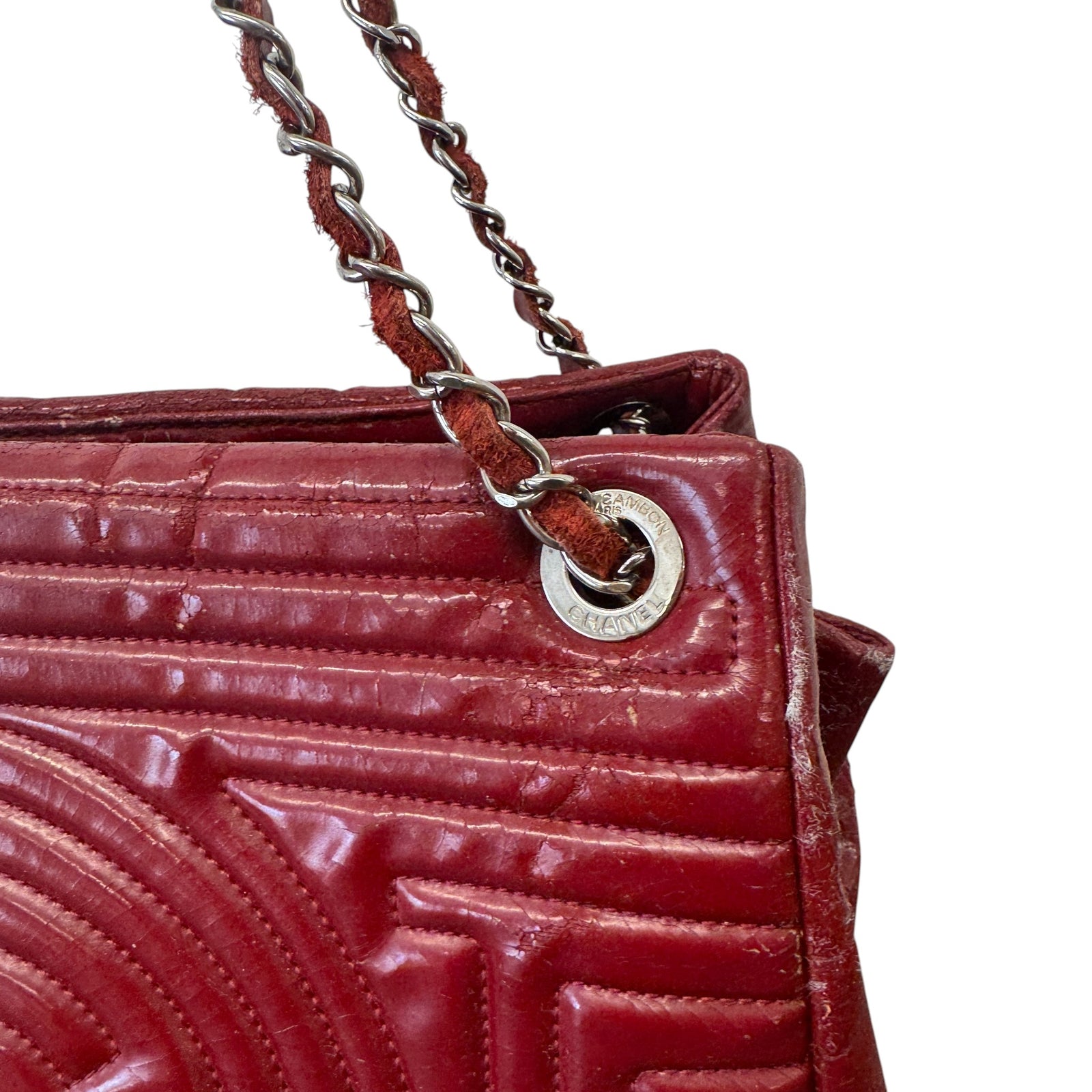 Women's Paris-Shanghai Coco Ming Tote Handbag Burgundy - Photo 4