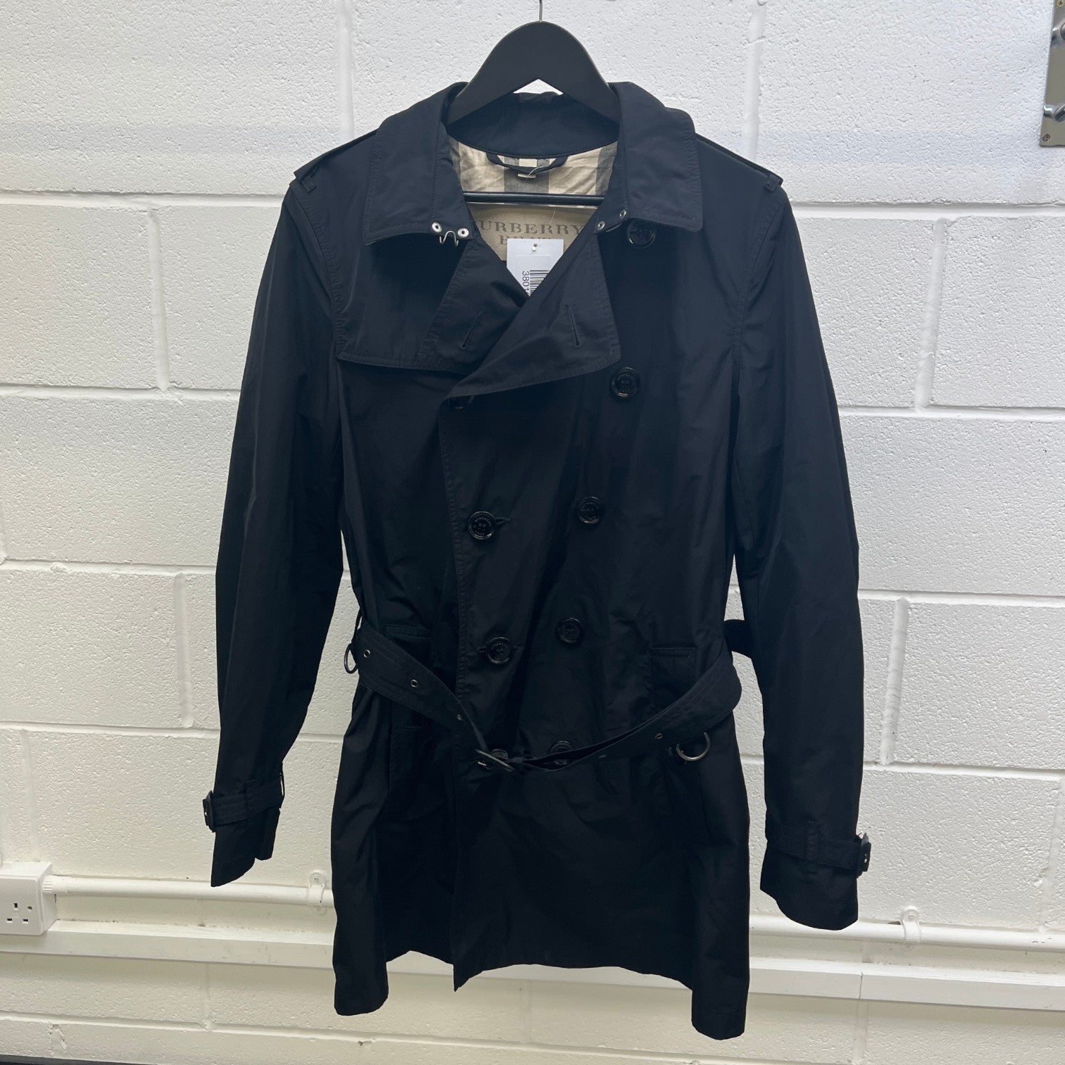 Women's Gabardine Kensington Trench Jacket Black Size S - Photo 8