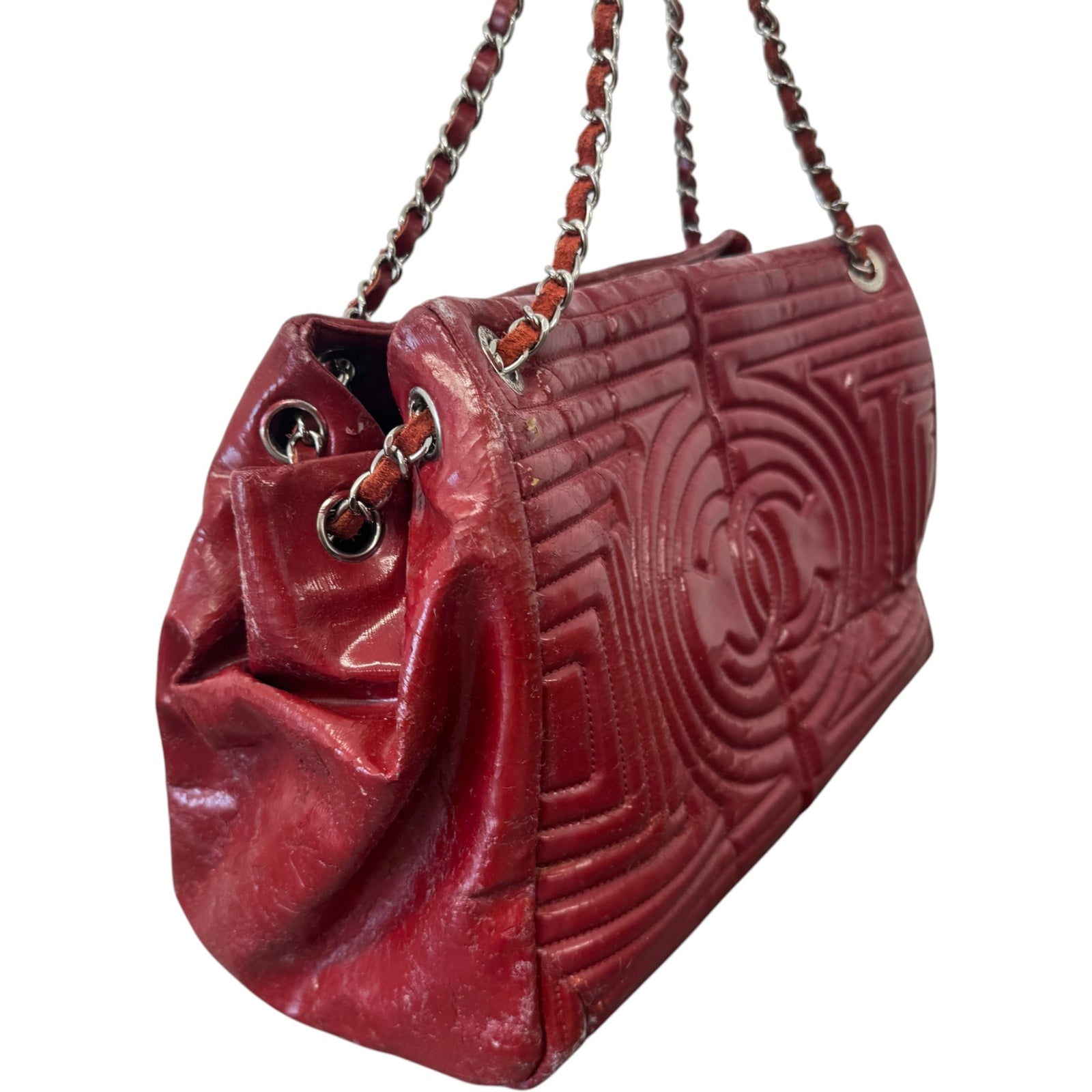 Women's Paris-Shanghai Coco Ming Tote Handbag Burgundy - Photo 5