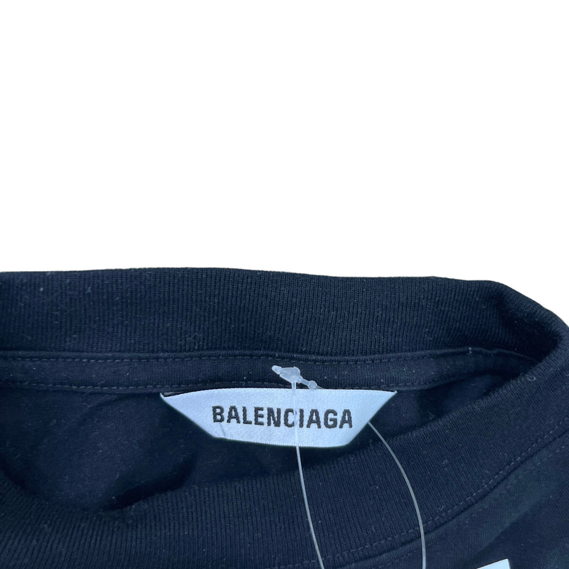 Men's Embroidered Logo T-Shirt Black Size XXS