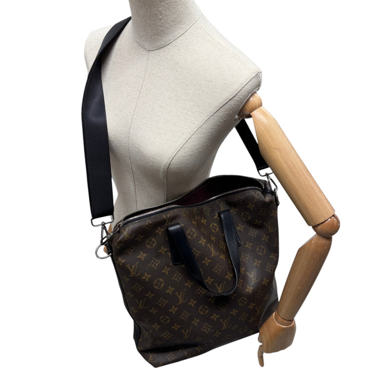 Men's Monogram Macassar Kitan Tote Travel Bag Brown