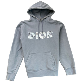 Men's X Daniel Arsham Eroded Logo Hoodie Grey Size M