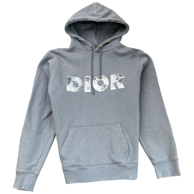 Men's X Daniel Arsham Eroded Logo Hoodie Grey Size M