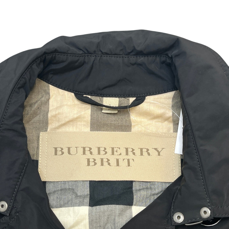 Women's Gabardine Kensington Trench Jacket Black Size S