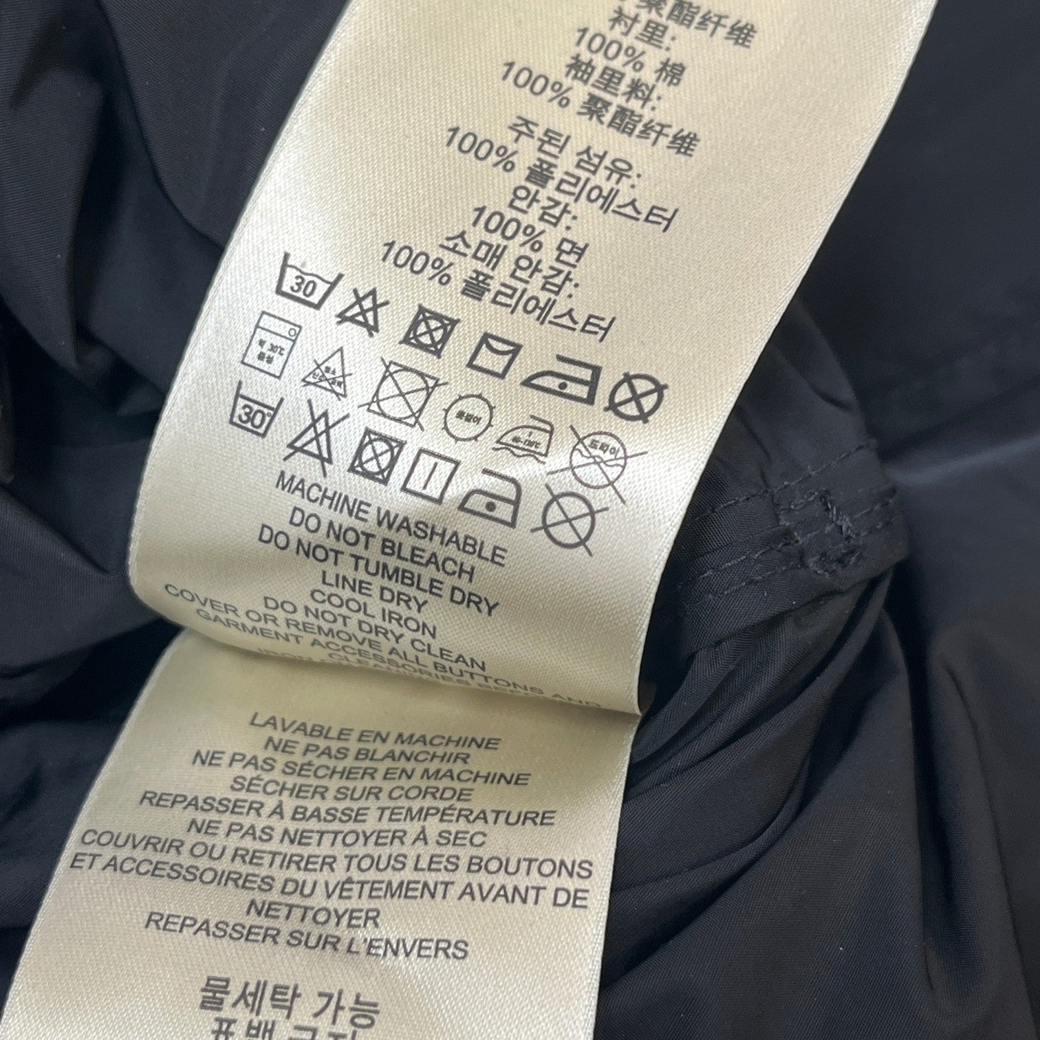 Women's Gabardine Kensington Trench Jacket Black Size S - Photo 7