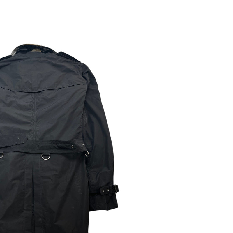 Women's Gabardine Kensington Trench Jacket Black Size S