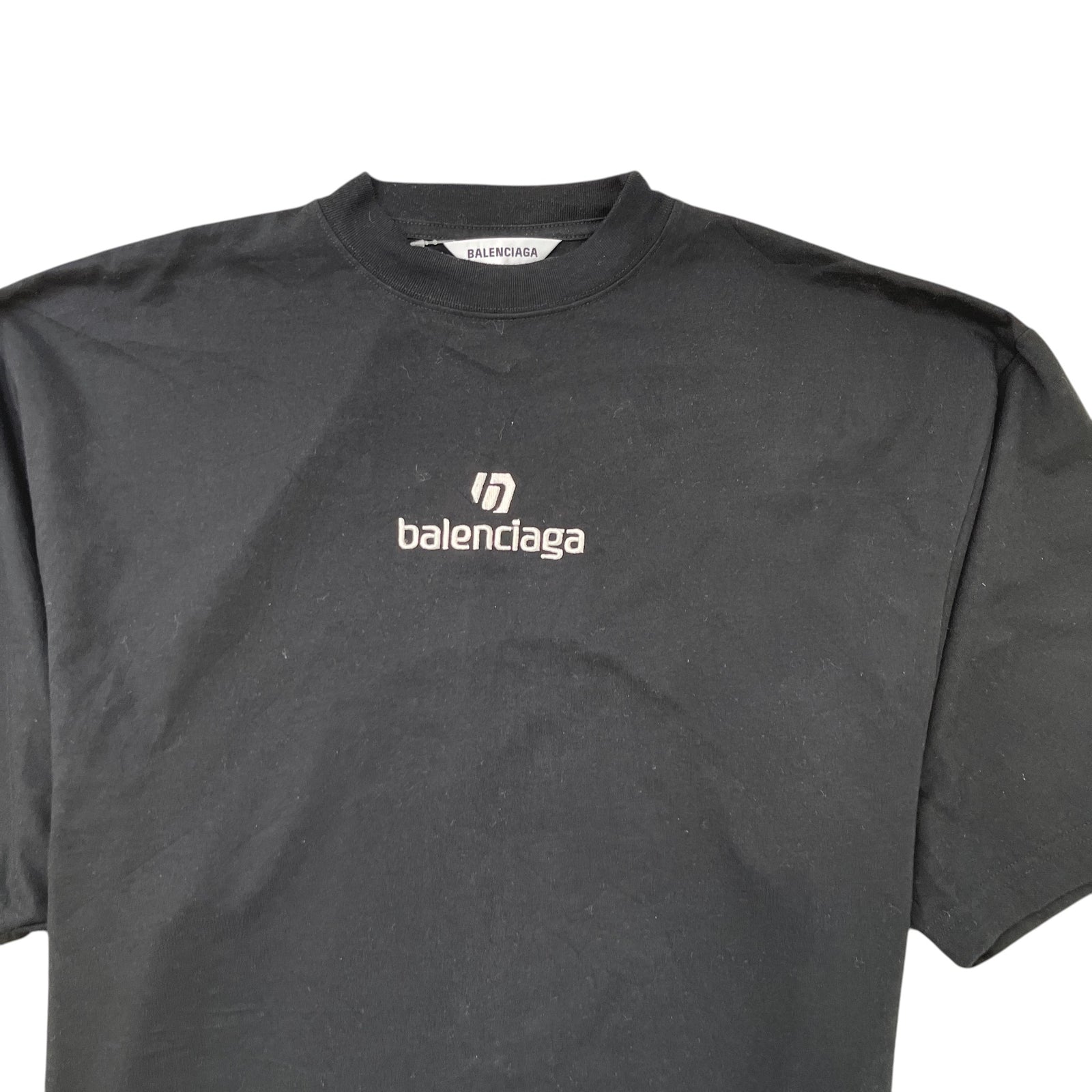Men's Embroidered Logo T-Shirt Black Size XXS - Photo 5