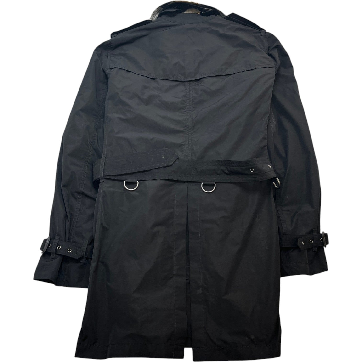 Women's Gabardine Kensington Trench Jacket Black Size S - Photo 2