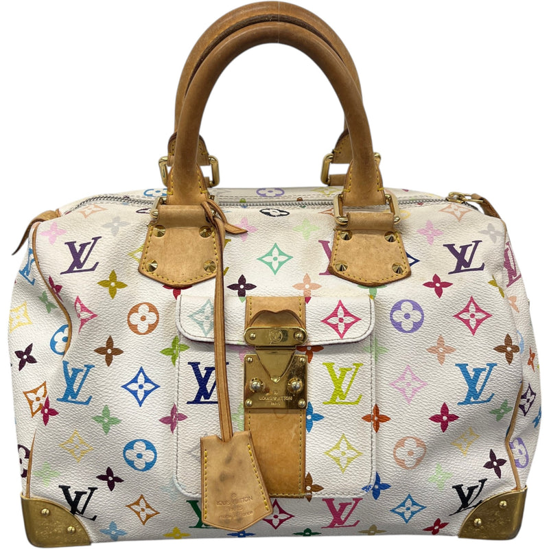 Women's Takashi Murakami Speedy 30 Handbag White