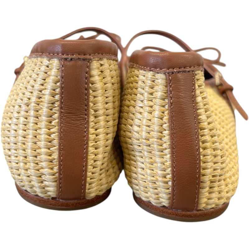 Women's Raffia Horsebit Mules Beige Size EU 40 / UK 7