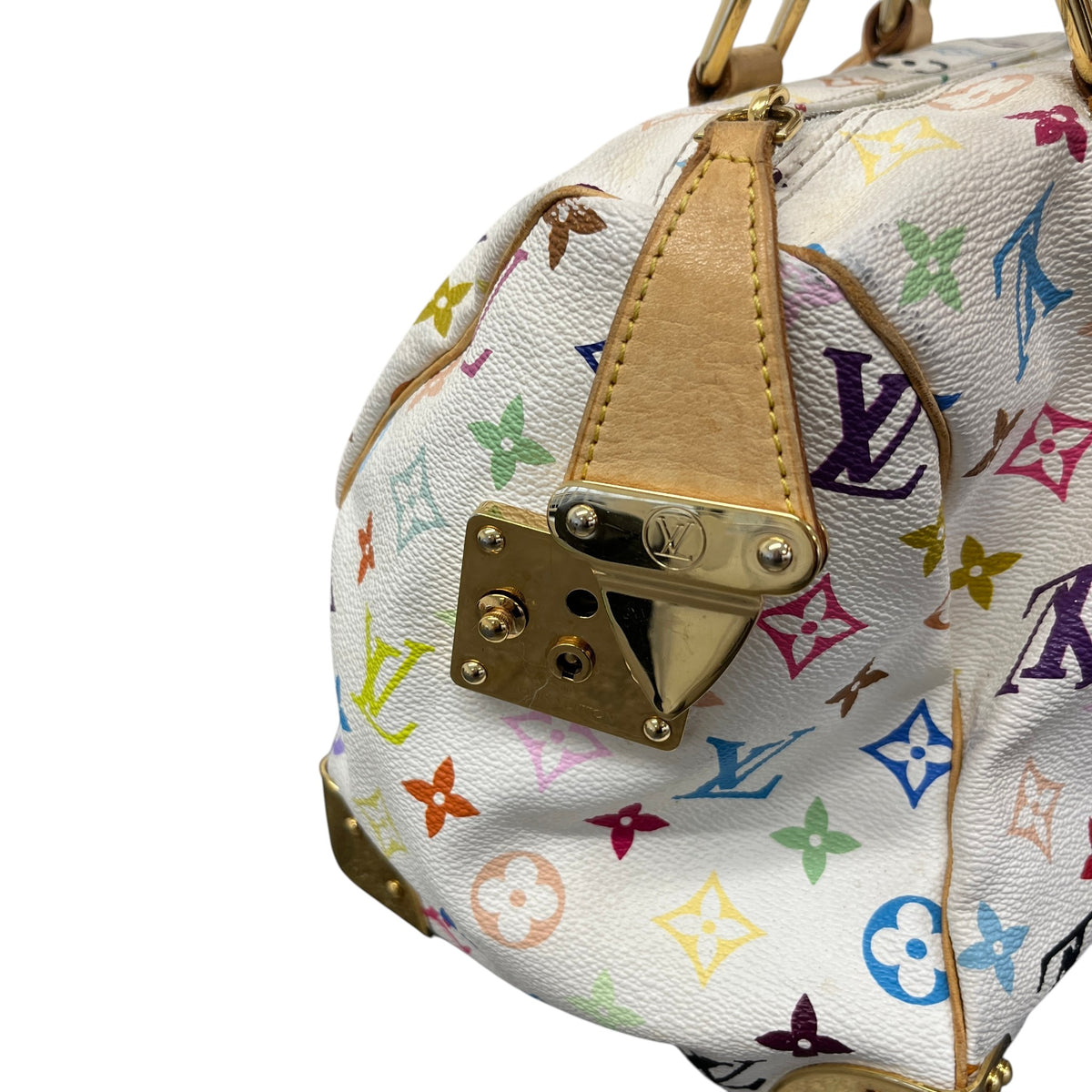 Women's Takashi Murakami Speedy 30 Handbag White - Photo 6