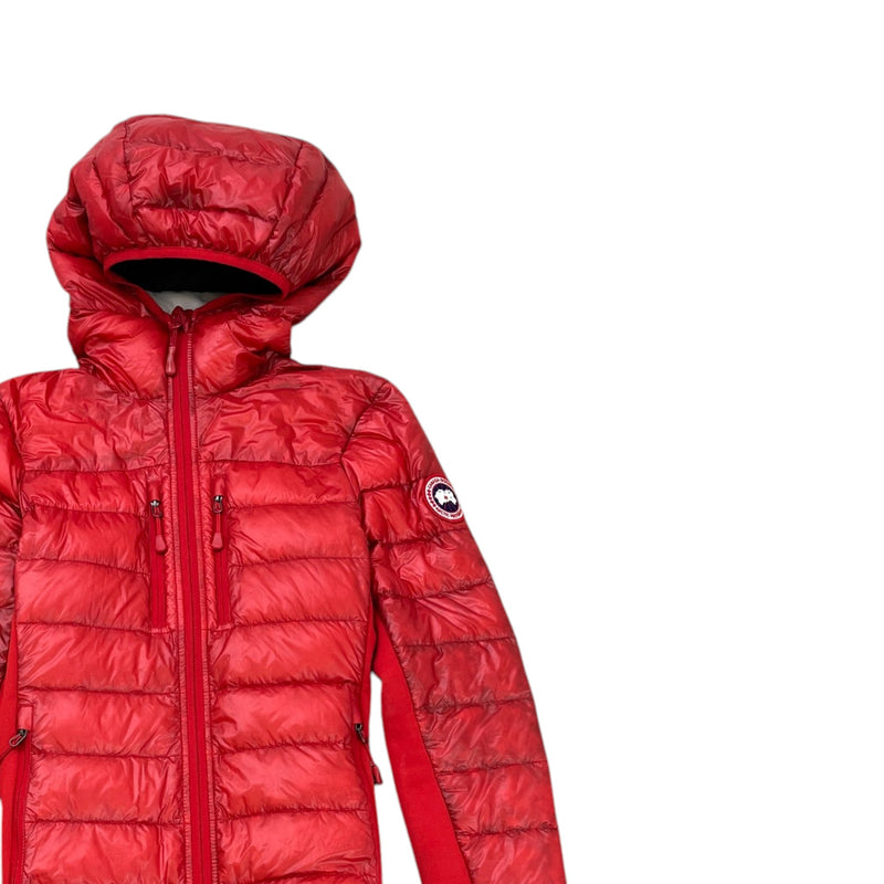 Women's Hybridge Lite Hoody Down Jacket Red Size XS / UK 6