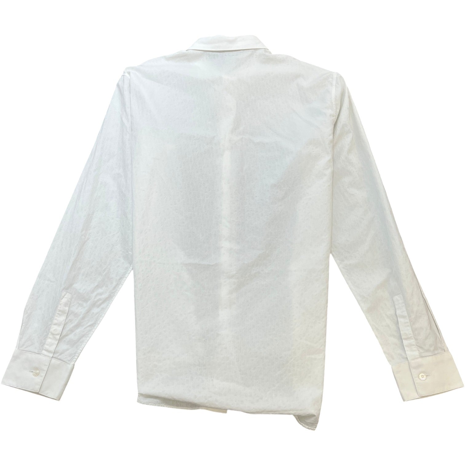 Men's Oblique Long Sleeve Shirt White Size L - Photo 2