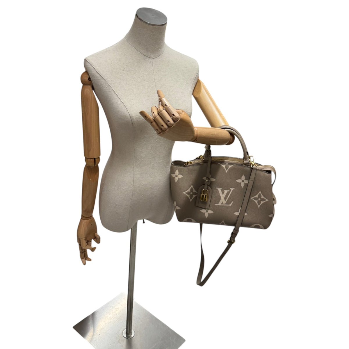 Women's Empreinte Leather Petit Palais Handbag Beige - Photo 2