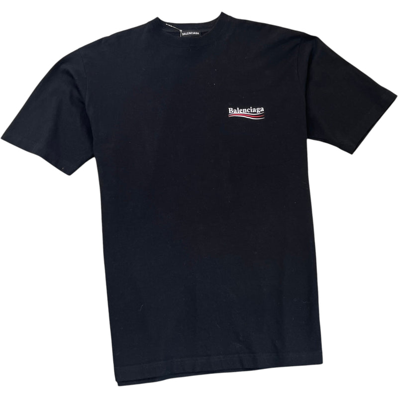 Men's Political Campaign T-Shirt Black Size S