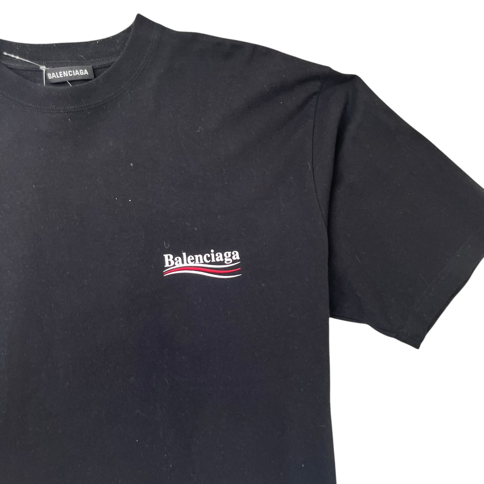 Men's Political Campaign T-Shirt Black Size S - Photo 5
