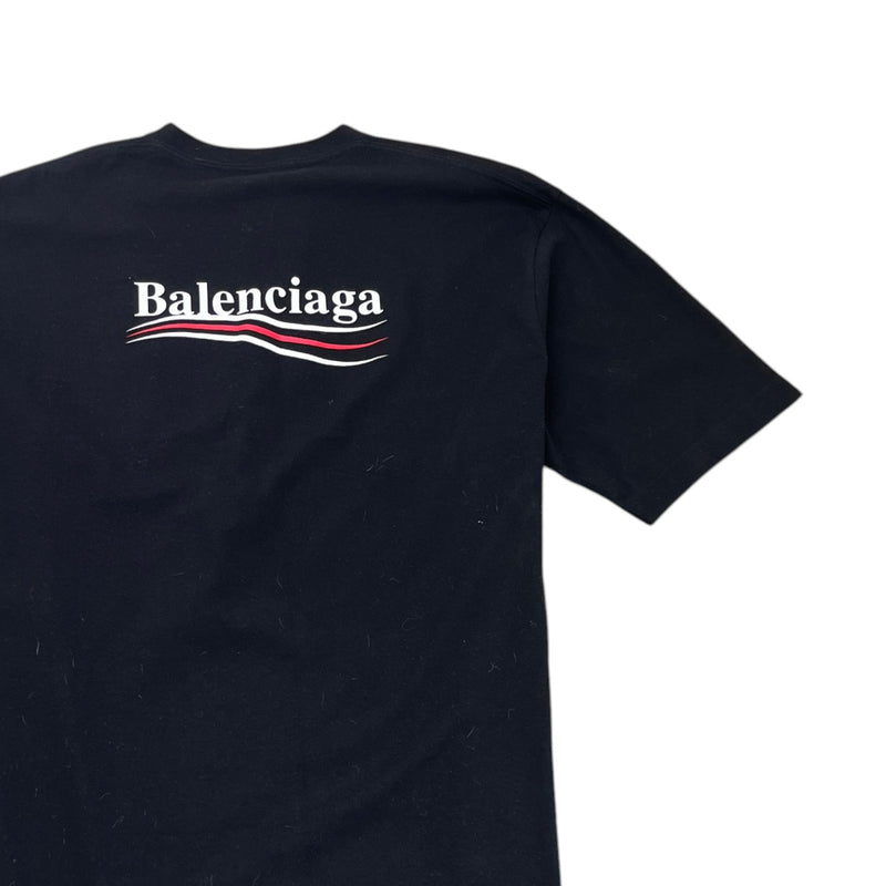 Men's Political Campaign T-Shirt Black Size S