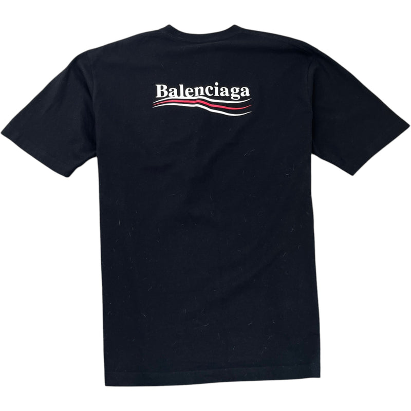 Men's Political Campaign T-Shirt Black Size S
