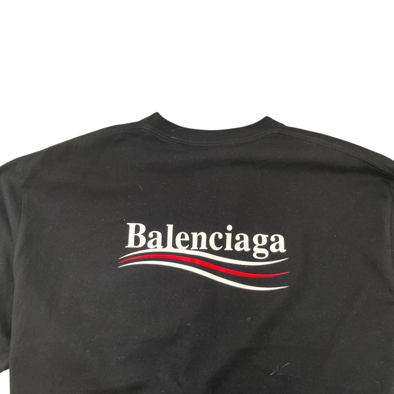 Men's Political Campaign T-Shirt Black Size S