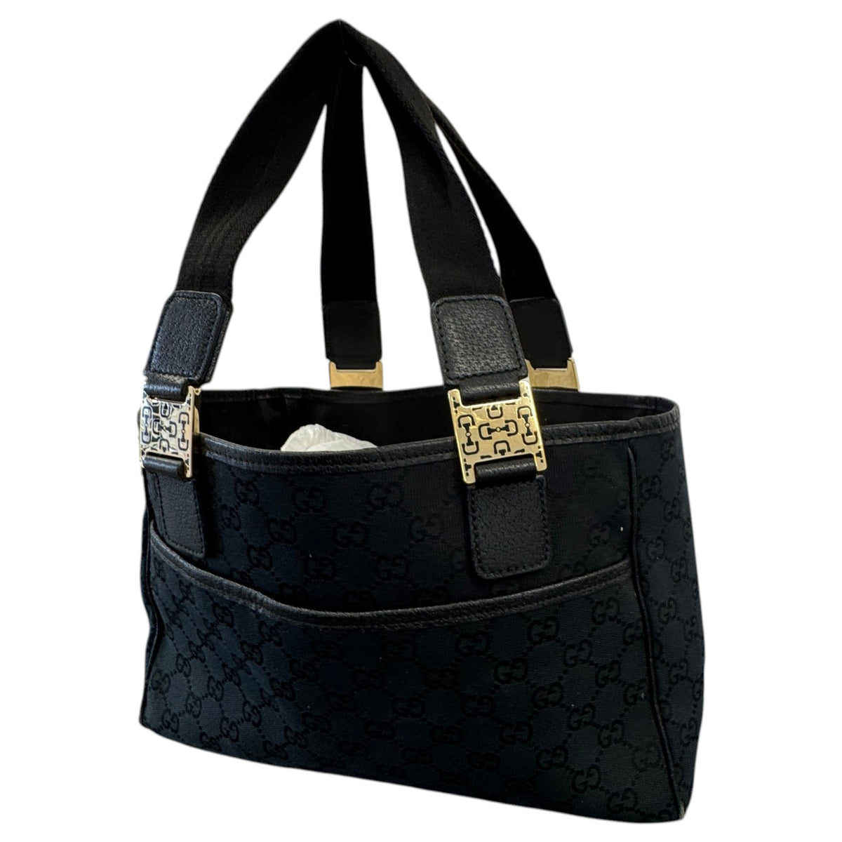 Women's GG Supreme Handbag Black - Photo 8