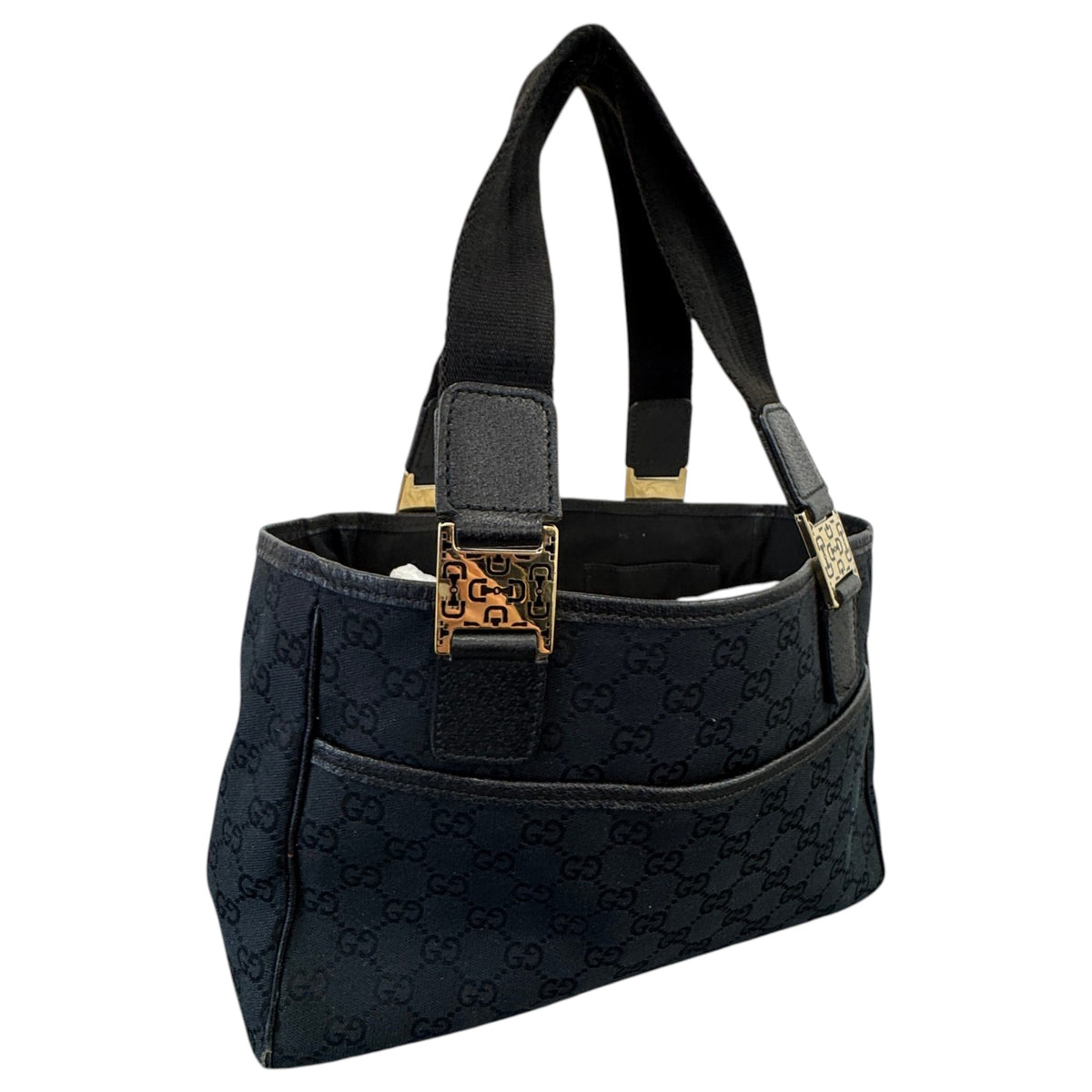 Women's GG Supreme Handbag Black - Photo 9